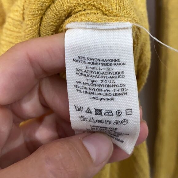 Free People Women's Criss Cross Sweater Tunic in Mustard Yellow Gold $98 - Picture 5 of 6